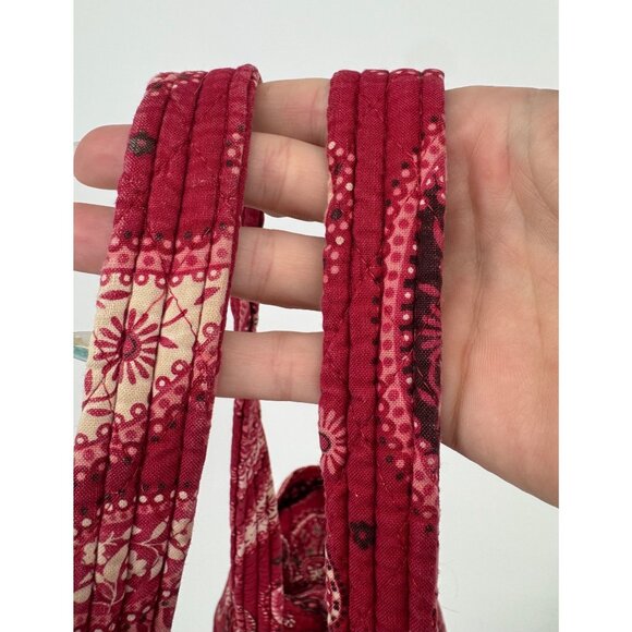 Vera Bradley XL Mesa Red Paisley Double Strap Duffel Bag - Picture 9 of 9